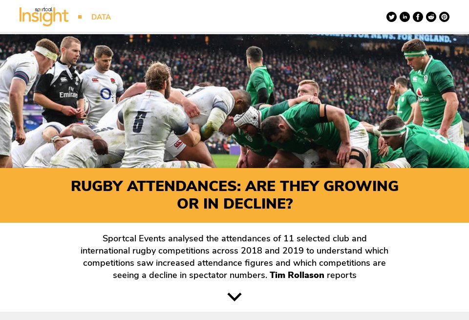 Rugby attendances Are they growing or in decline? Sportcal Insight